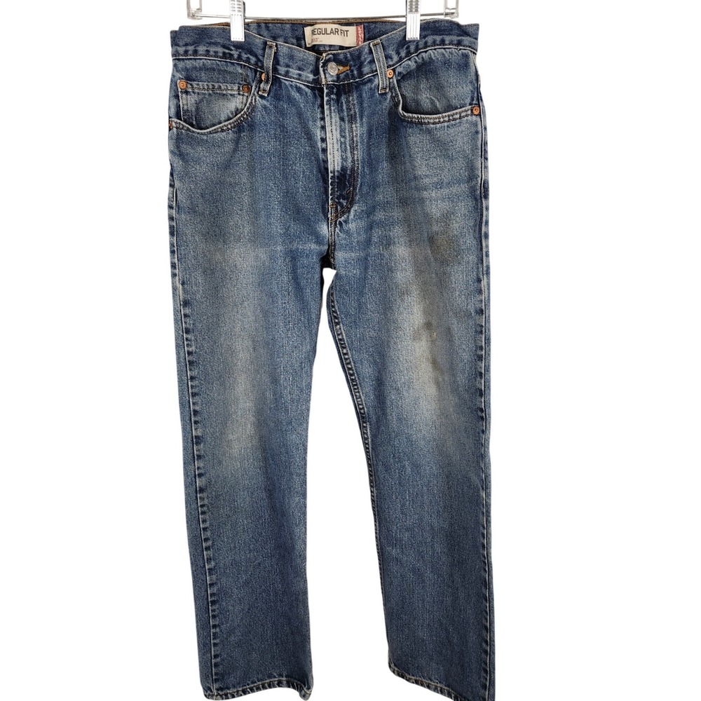 Levi's 505 Regular Fit Mens Jeans Dark Wash (4886) Size 34W X 32L